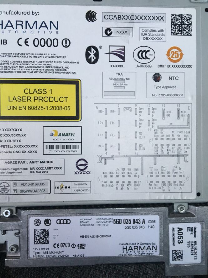 Audi MMI 3G main unit removed for repair